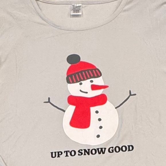 NWT Holiday Pajama Set Size XL (unisex) “Up To Snow Good” - Picture 4 of 4